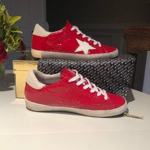 Golden Goose Red Patent Leather size 36